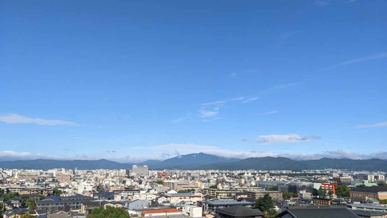 ウェステイン京都ジュニアスイート部屋からの眺め